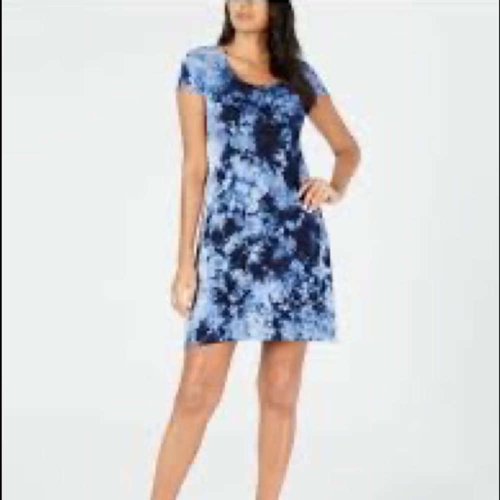 Karen Kane Blue Tie Dyed Dress